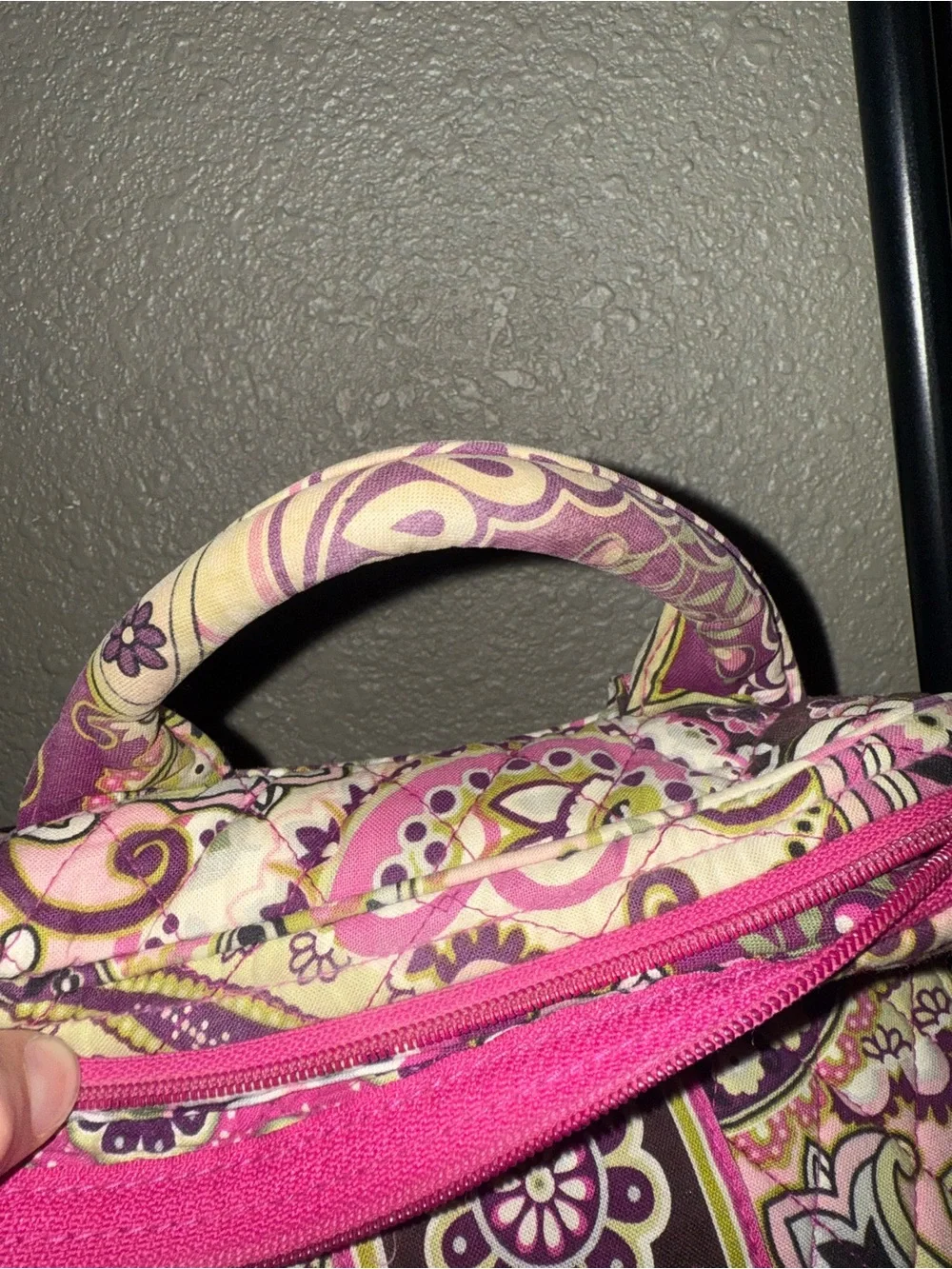 Vera Bradley Mini Backpack Pink Purple Paisley Quilted Cotton Travel Bag